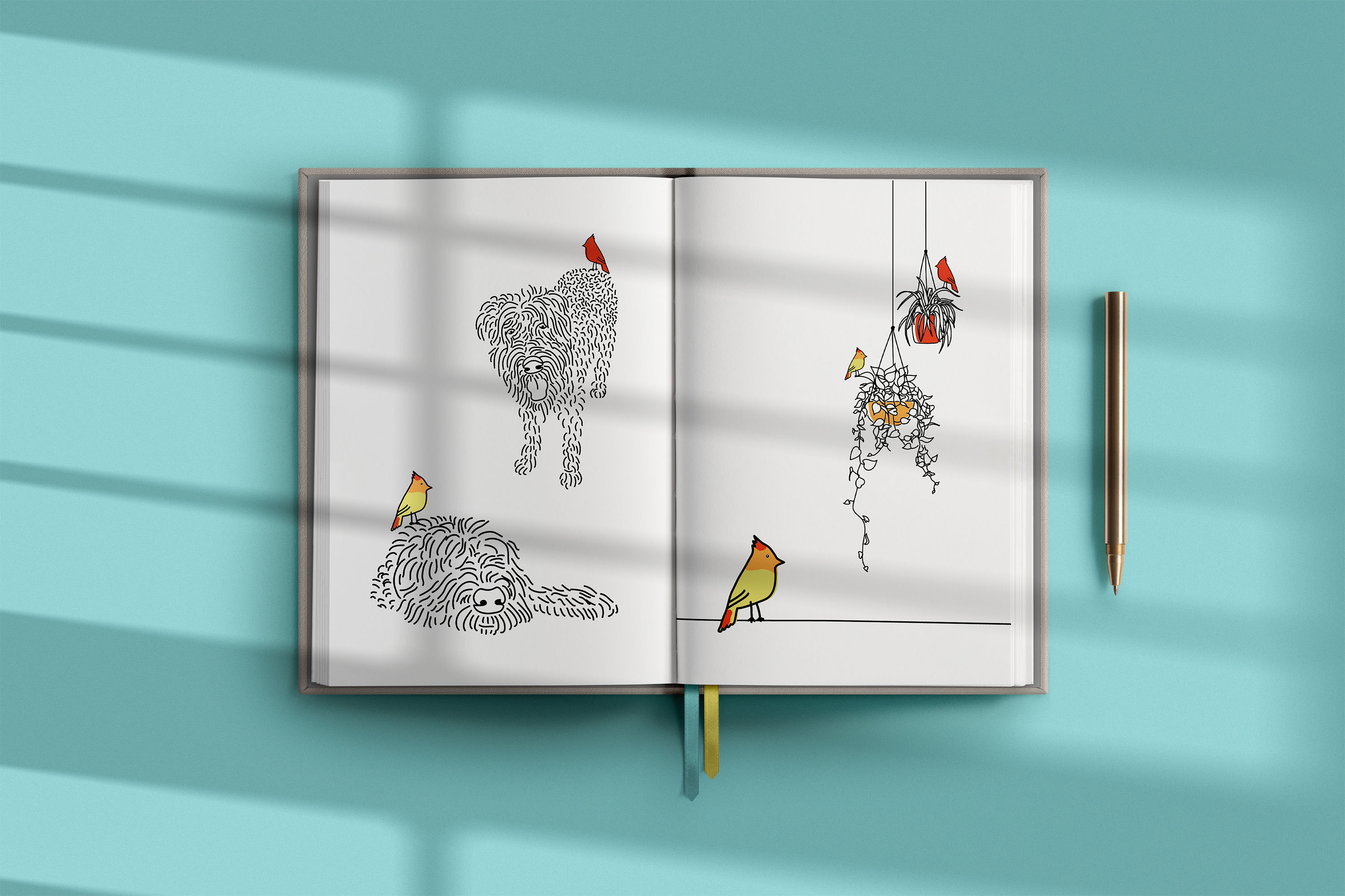 Kodia Lin Photography hand-drawn brand illustrations