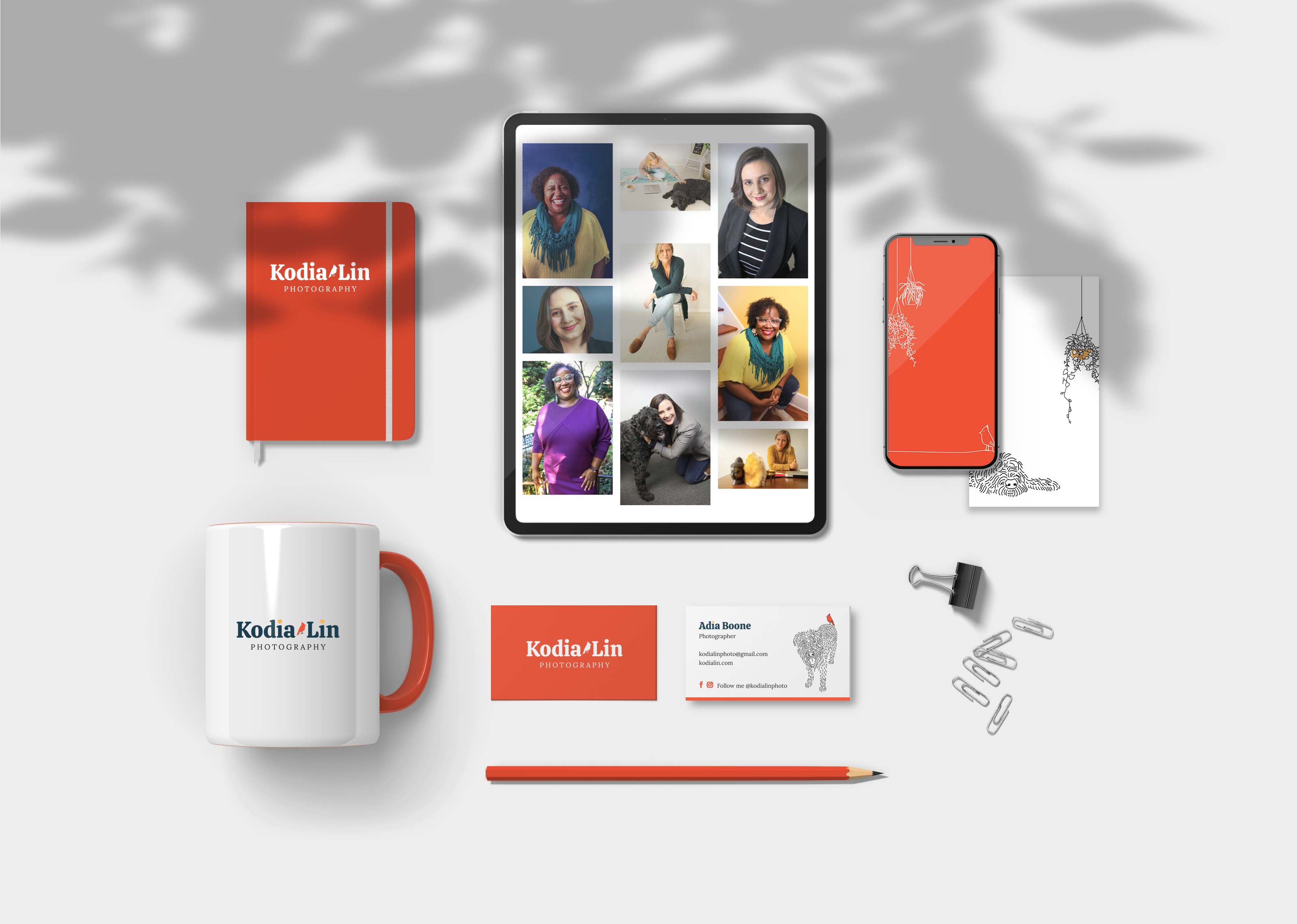 Kodia Lin Photography brand collateral design